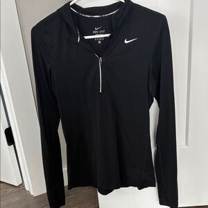 Nike Women's Black Long Sleeve Quarter Zip Dri-FIT